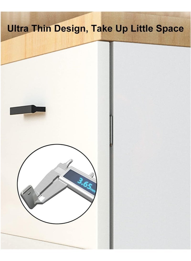 10 Pieces Cabinet Magnetic Catch Tool Set, Ultra Thin Cabinet Door Magnetic Catch for Drawer, Magnets Adhesive Cabinet Latch Magnetic Closures for Kitchen Closet and Door Closing, Magnetic Door Catch Closer (Silver/Red) - Image 5